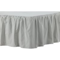 Venture Home Bedskirt Pixy 200x120 cm Cotton Light Grey