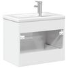 vidaXL Bathroom Sink Cabinet with Built-in Basin High Gloss White
