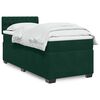 vidaXL Box Spring Bed with Mattress Dark Green 90x200 cm Velvet