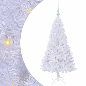 vidaXL Artificial Christmas Tree White 120 cm PVC and Steel