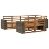 vidaXL Outdoor Sofa Set 7 pcs Natural Polyester