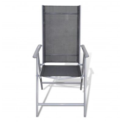 vidaXL Folding Garden Chairs 4 pcs Aluminium