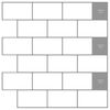 vidaXL Subway Tile 20 pcs White Grey 30 x 30 cm Polyurethane and PET