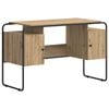 vidaXL Desk with Storage Artisan Oak 120 x 50.5 x 75.5 cm