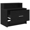 vidaXL Bedside Cabinets with Drawer 2 pcs Black Oak 51x31x47 cm