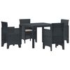 vidaXL Garden Dining Set 5 pcs Anthracite Polypropylene