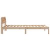 vidaXL Bed Frame with Headboard Brown 90 x 190 cm Solid Pine Wood