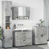 vidaXL Bathroom Furniture Set 4 pcs Concrete grey Engineered wood