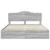 vidaXL Bed Frame with Drawer Grey Sonoma 200 x 200 cm Engineer Wood