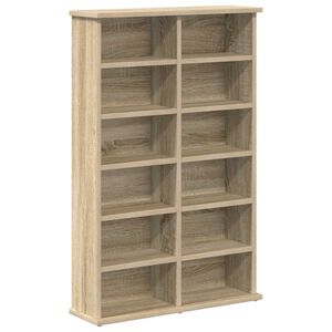 vidaXL CD Cabinet Sonoma Oak 60 x 17 x 92 cm Engineered Wood