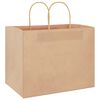 vidaXL Paper Bags 250 pcs with Handles Brown 32x22x24 cm