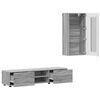 vidaXL TV Cabinet Set with Drawer FLORIN Grey Sonoma Engineered Wood