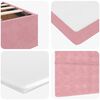 vidaXL Ottoman Bed with Mattresses Pink 140x190cm Velvet