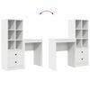 vidaXL Desk with Drawer 2 pcs White