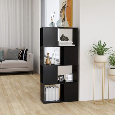 vidaXL Book Cabinet Room Divider Grey 60x24x124.5 cm Engineered Wood