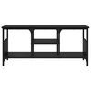vidaXL TV Cabinet Black Oak 100 x 35 x 45 cm Engineered Wood and Iron