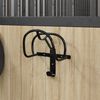 vidaXL Bridle Rack Wall Mounted Black Iron