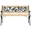 vidaXL Garden Bench with Cushion Brown 116 x 54 x 73 cm Wood