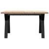 vidaXL Coffee Table Y-Frame 80x80x45.5 cm Solid Wood Pine and Steel