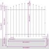 vidaXL Garden Fence Woerden with Spear Top Steel 170x150 cm Black