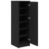 vidaXL Shoe Cabinet Black Oak 29.5 x 35 x 101 cm Engineered Wood