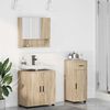 vidaXL Bathroom Furniture Set 3 pcs Sonoma Oak Engineered wood & Metal