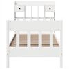 vidaXL Bed Frame without Mattress White 75x190 cm Small Single Solid Wood Pine