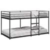 vidaXL Bunk Bed without Mattress Black 100x200 cm Steel
