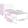 vidaXL Bed Frame with Drawer Concrete Grey 90 x 200 cm Engineered Wood