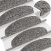 vidaXL Stair Mats 10 pcs 65x21x4 cm Grey Half Round Large