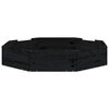 vidaXL Sandbox with Seats Black Octagon Solid Wood Pine