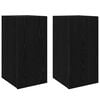 vidaXL Wall TV Cabinet Wall-mounted 2 pcs Black Oak 30.5 x 30 x 60 cm