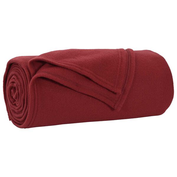 vidaXL Throw Blankets 24 pcs Bordeaux Red 240 x 220 cm Fleece