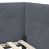 vidaXL Corner Bed Frame with Headboard Dark Grey 90 x 200 cm Velvet