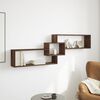 vidaXL Wall Cabinet 158x18x53 cm Brown Oak Engineered Wood