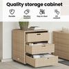 vidaXL Garden Storage Cabinet Beige 55x59x69 cm Poly Rattan