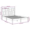 vidaXL Bed Frame without Mattress White Solid Wood 120x190 cm Small Double