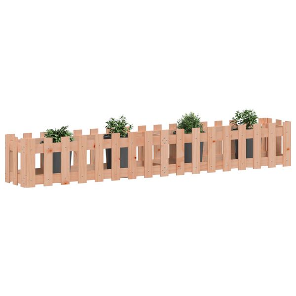 vidaXL Garden Raised Bed with Fence Design 200x30x30 cm Solid Wood Douglas