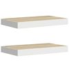 vidaXL Floating Wall Shelves 2 pcs Oak and White 50x23x3.8 cm MDF