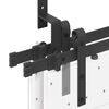 vidaXL Sliding Door Hardware Kit 427 cm Steel Black