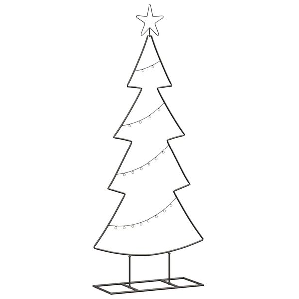 vidaXL Metal Christmas Tree with Stand Black 125 cm Steel