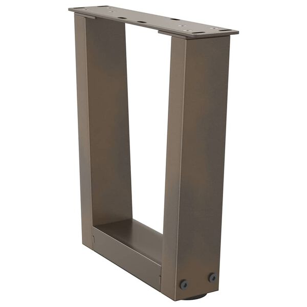 vidaXL Coffee Table Legs V-Shape 2 pcs Natural Steel 30x(30-31.3) cm Steel