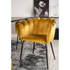 Venture Home Dining Chair Limhamn Velvet Black and Yellow