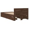 vidaXL Bed Frame with Headboard without Mattress Brown Oak 90x200 cm