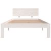 vidaXL Bed Frame without Mattress White Solid Wood Pine 100x200cm