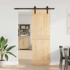vidaXL Sliding Door with Hardware Set 70x210 cm Solid Wood Pine