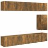 vidaXL 7 Piece TV Cabinet Set Smoked Oak Engineered Wood