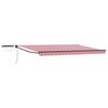 vidaXL Electric Retractable Awning Red, White and Anthracite 5 x 3 m