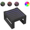vidaXL Coffee Table with Infinity LED Black 50x53x30 cm