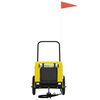 vidaXL Pet Bike Trailer Yellow and Black Oxford Fabric and Iron